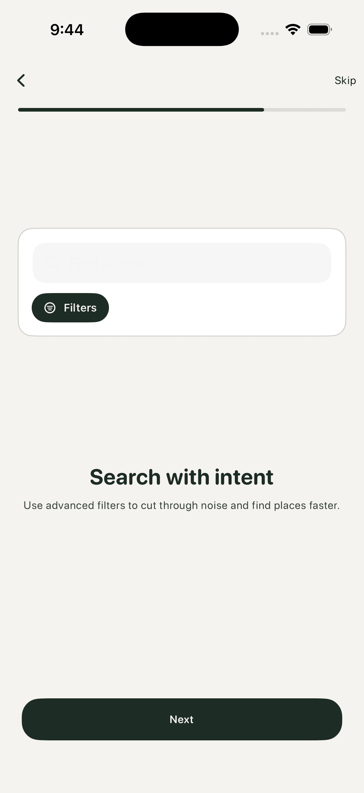 Spot Pro advanced search filters and supporter badge feature
